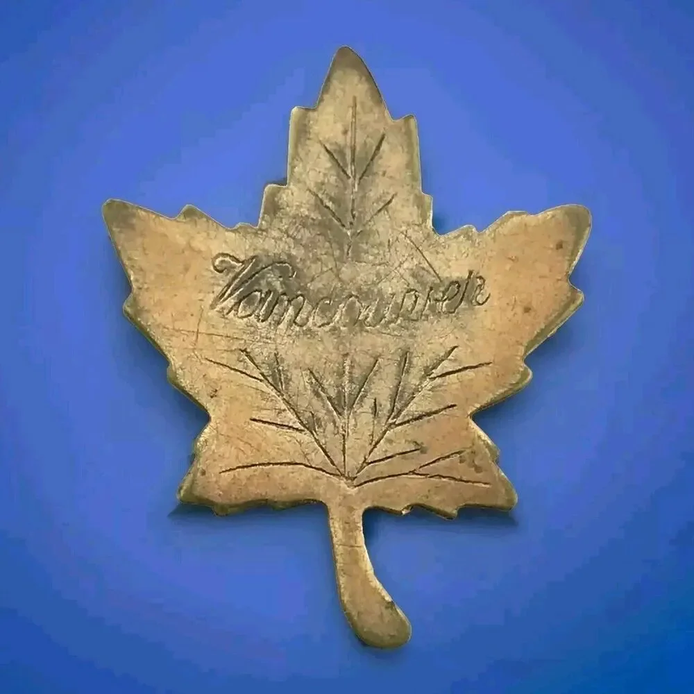 Vancouver Canada Maple Leaf Vintage Pin Brooch